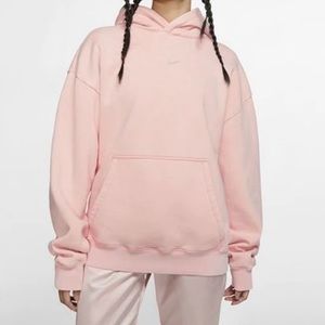 Nike Hoodie Baby Pink Center Swoosh